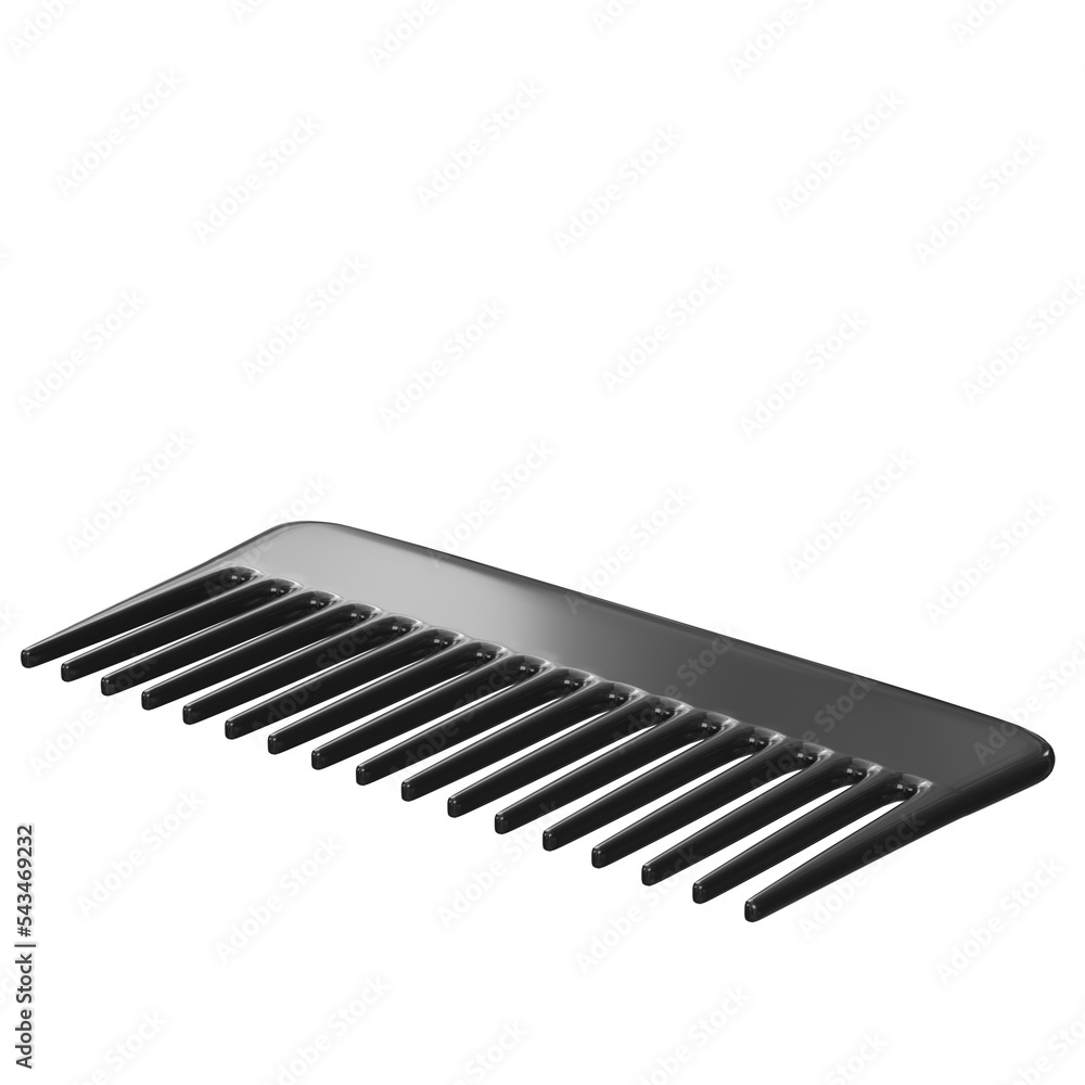 3d rendering illustration of a small wide tooth comb