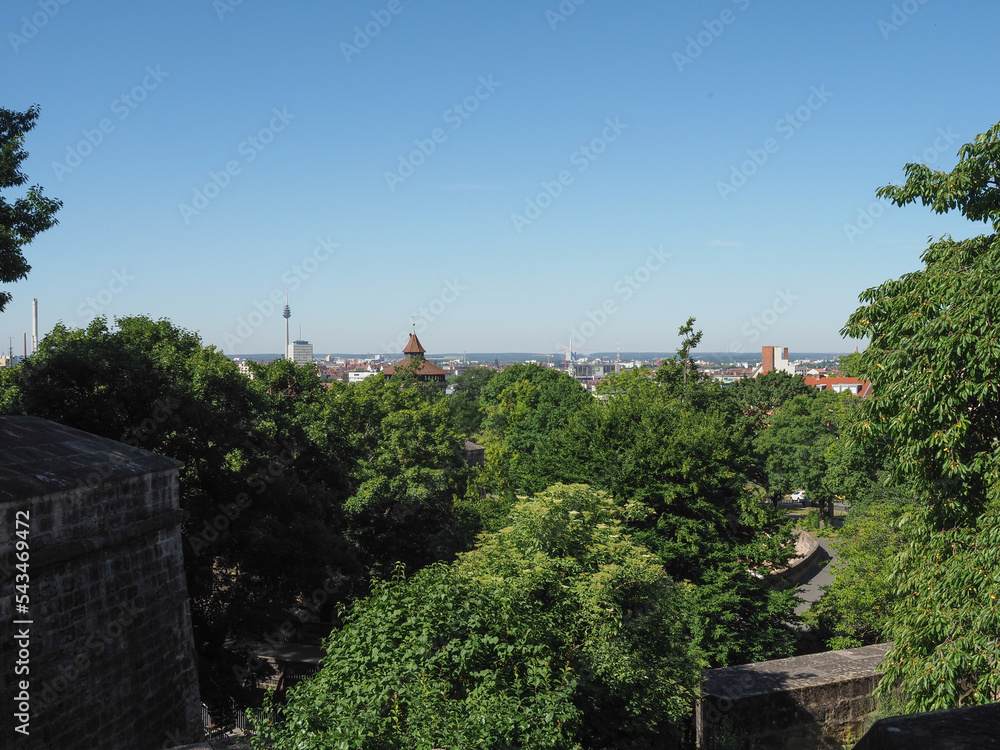 Fototapeta premium Aerial view of Nuernberg