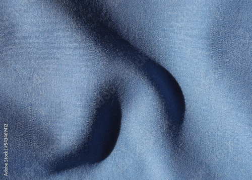 creased blue cotton fabric texture background