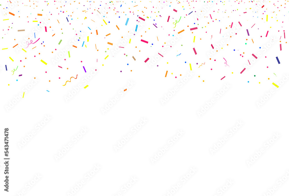 Colorful confetti isolated on transparent background. Colorful confetti isolated on transparent background.