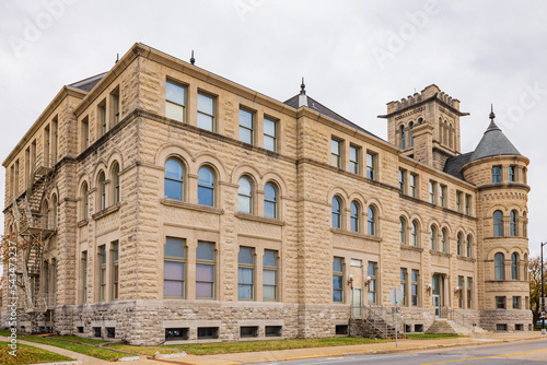 Принти на полотні Overcast view of the Springfield Historic City Hall