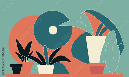 Abstract background with plants