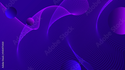 Dark abstract wave  background , flow line digital technology backgrounds.