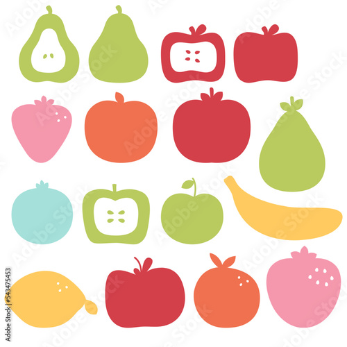 fruit and vegetable silhouettes