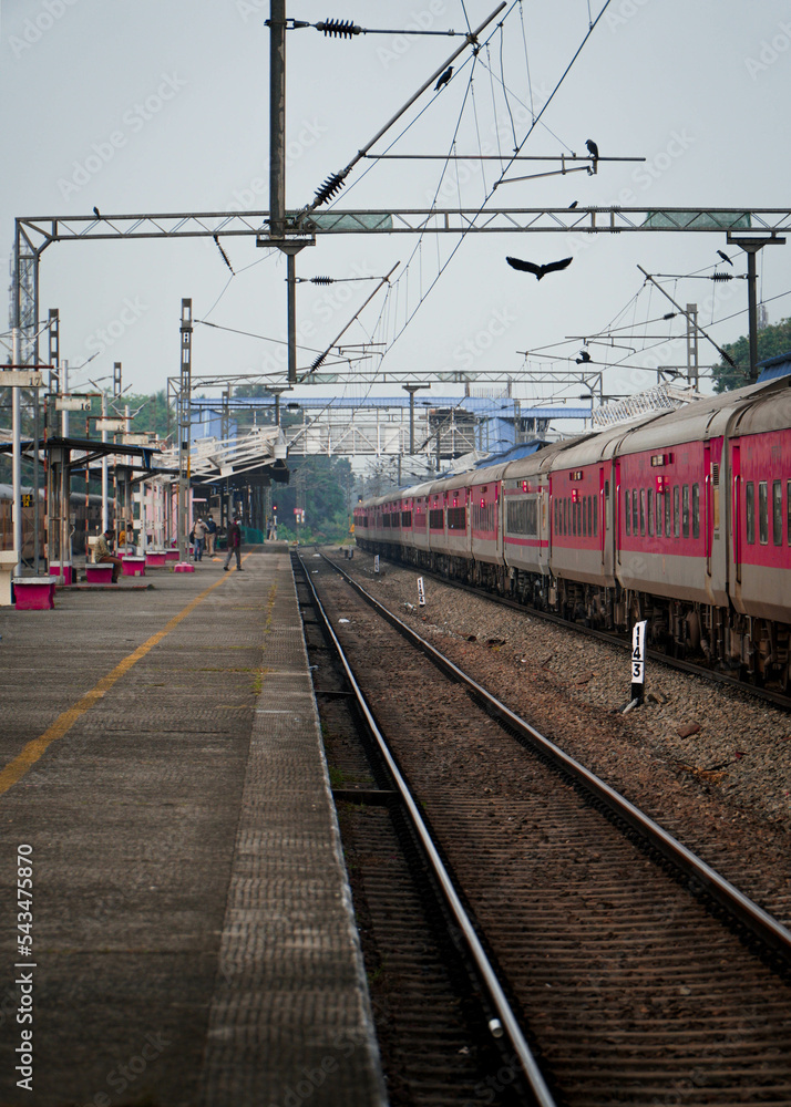 train on Indian railway station