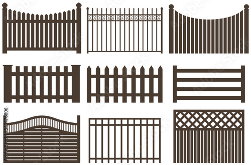 Obraz na plátně set of wooden fences