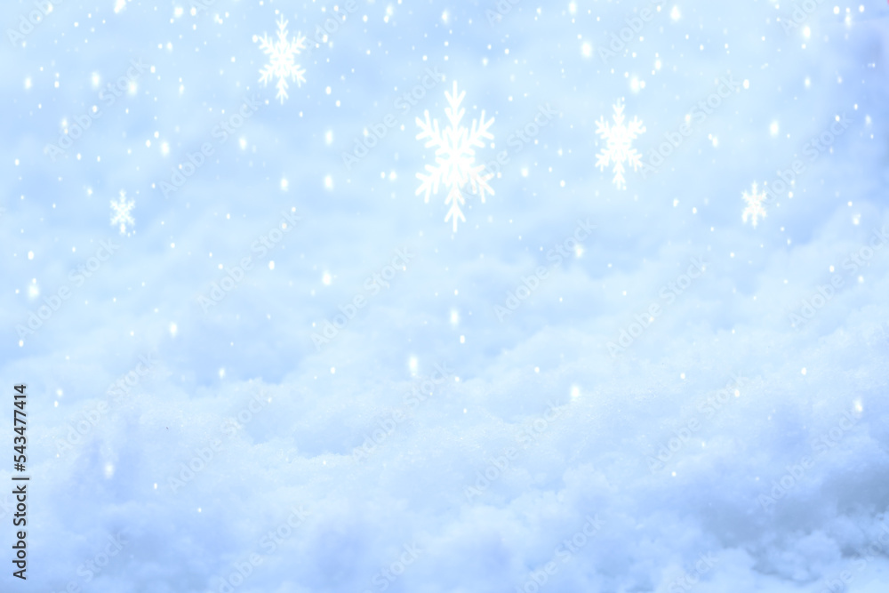 Christmas bokeh for background and white snow Christmas bokeh for background and white snow