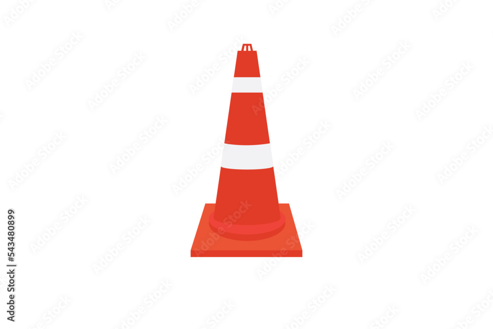 Traffic cone isolated on white background, Vector Traffic cone isolated on white background, Vector