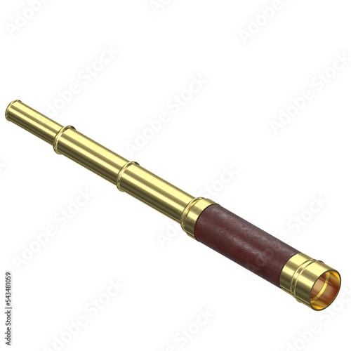 3d rendering illustration of a spyglass telescope