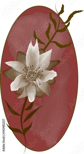 Textile design, flower