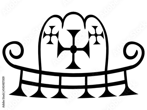 Sigil or Seal of Barbatos from a portion of the magical Grimoire called Ars Goetia, part of The Grimoire titled: The Lesser Key of Solomon or the Lemegeton of Somolon the King photo