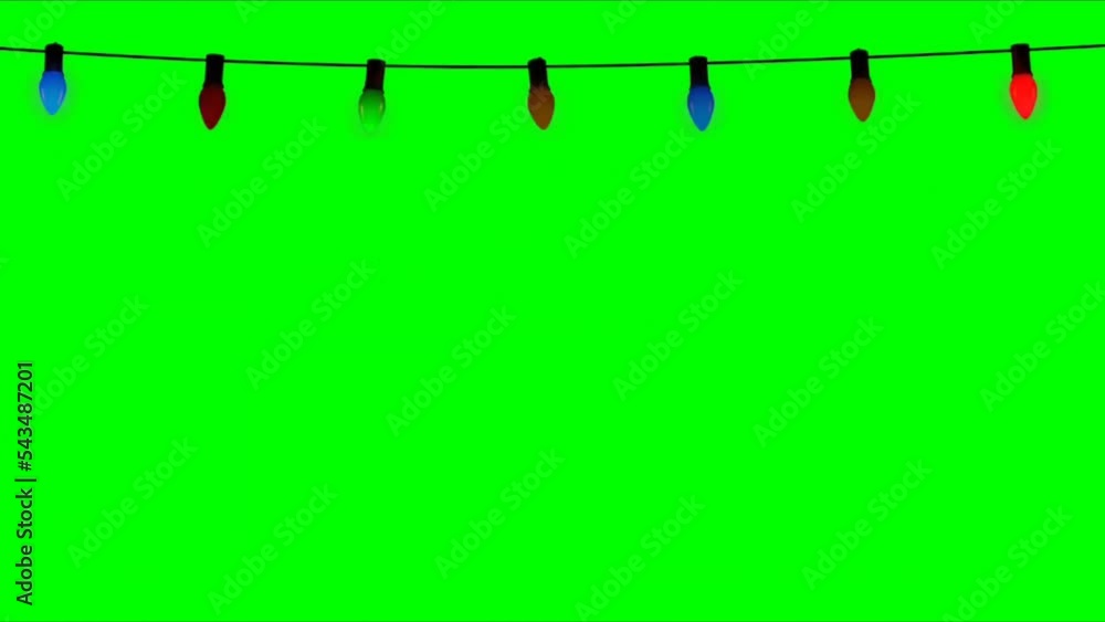 Christmas Lights on Green Screen Christmas Lights on Green Screen
