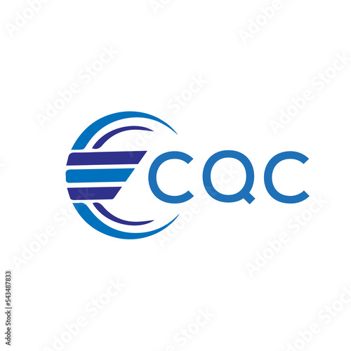 CQC letter logo. CQC blue image on white background. CQC vector logo design for entrepreneur and business. CQC best icon. photo