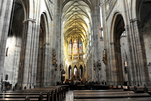 Veitsdom  St. Vitus Kathedrale  Prager Burg  Hradschin  Prag  B  hmen  Tschechien  Europa
