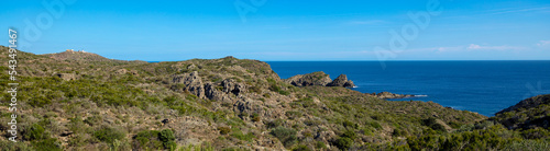 Foto Panorama coastline and sea view- Coasta brava in Spain