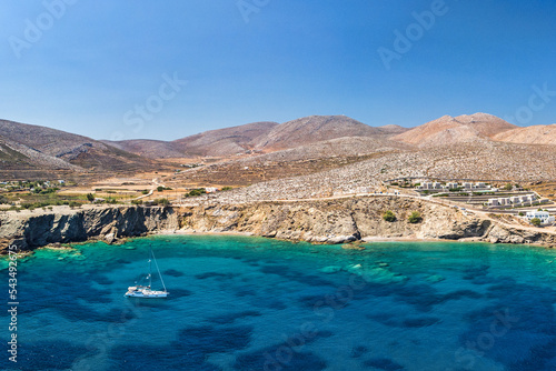 Vitsentzou and Pountaki beaches of Folegandros, Greece photo