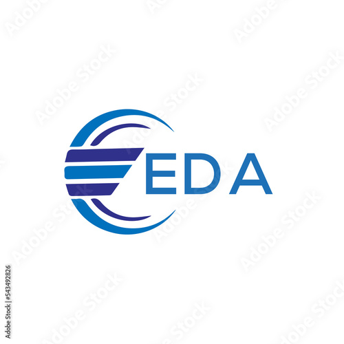 EDA letter logo. EDA blue image on white background. EDA vector logo design for entrepreneur and business. EDA best icon.