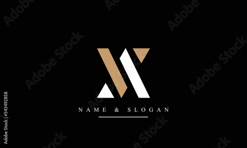 VA, AV, V, A abstract letters logo monogram photo