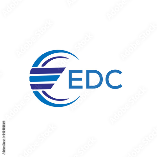 EDC letter logo. EDC blue image on white background. EDC vector logo design for entrepreneur and business. EDC best icon.