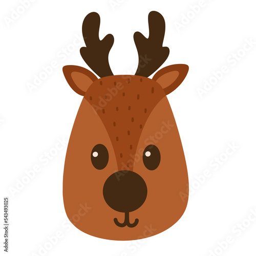 Reindeer christmas icon.