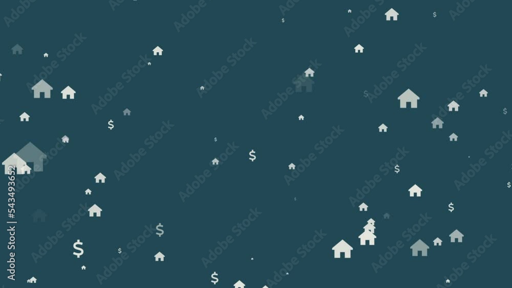 House Prices Rising 4K Motion Background Infinite