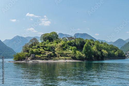 The Comacina Island in the Lake Como