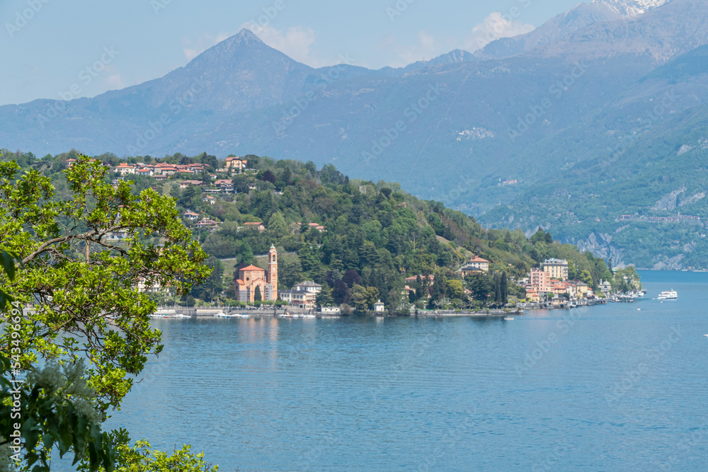 HIgh angle view of Tremezzo on the Lake Como