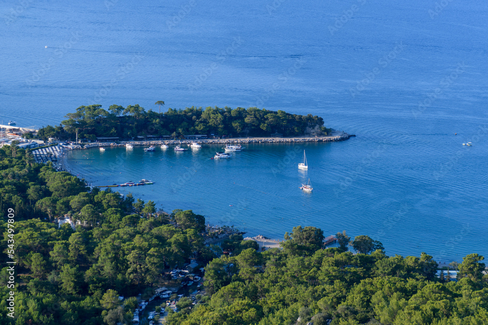 Kemer - resort in Turkey. Mediterranean sea. Beach vacation. Kemer - resort in Turkey. Mediterranean sea. Beach vacation.