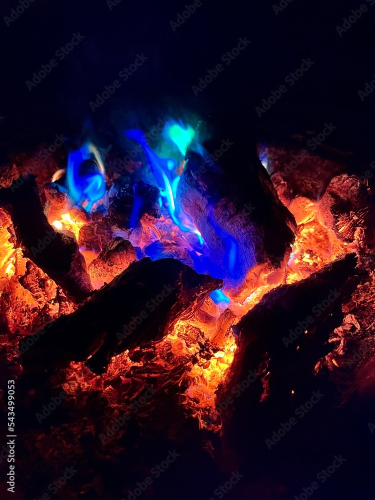 Fototapeta premium fire in fireplace