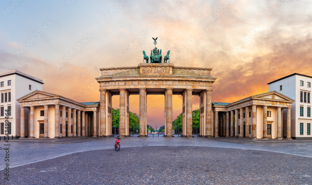 Famous Brandenburg Gate or Brandenburger Tor place of visit of Berlin, Germany