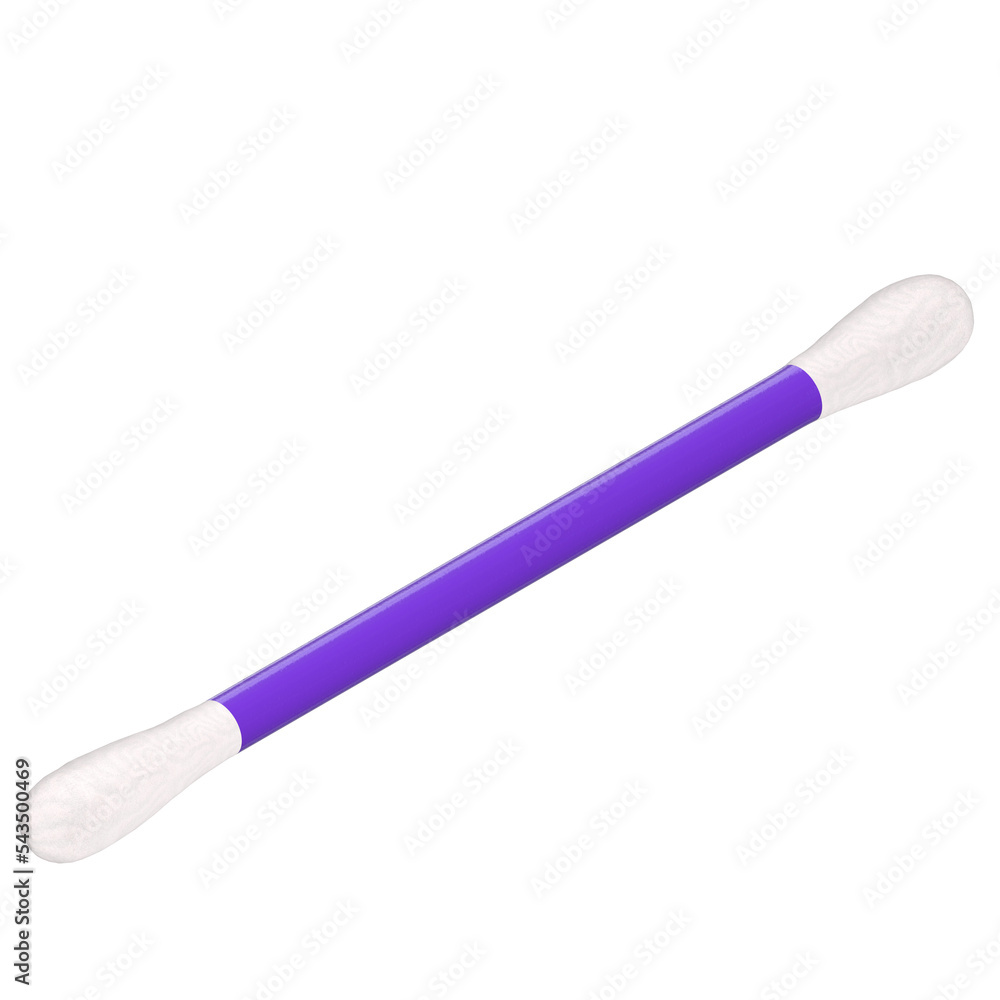 3d rendering illustration of a stylized cotton swab