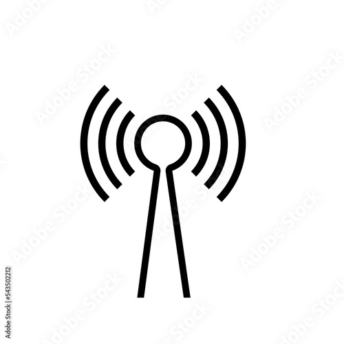 Transmitter antenna symbol. signal tower icon. Communication antenna simple. 