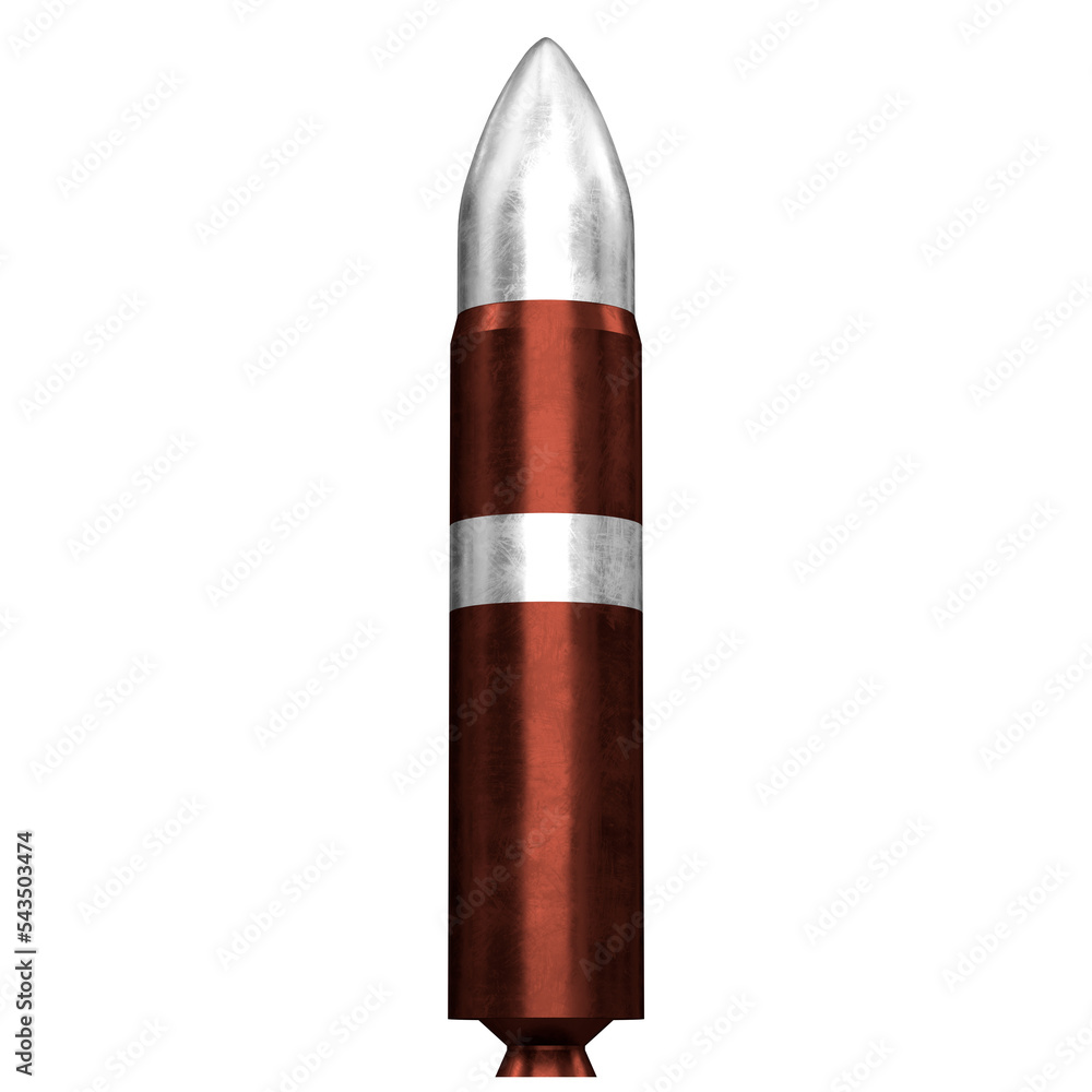 3d rendering illustration of a stylized intercontinental ballistic missile 3d rendering illustration of a stylized intercontinental ballistic missile