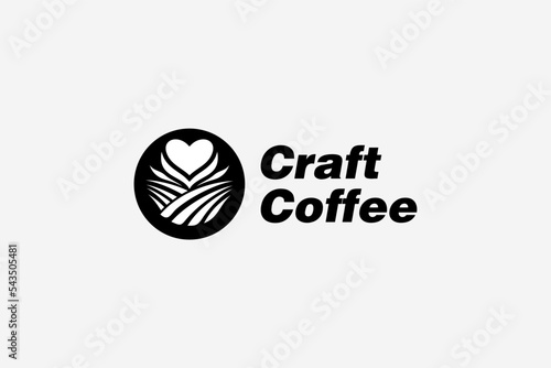 black craft coffee logo premium