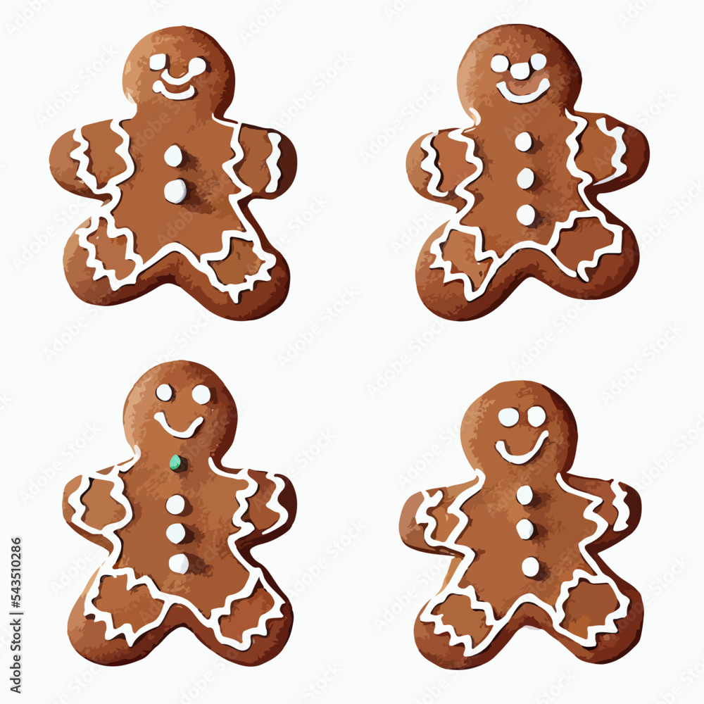 Seamless pattern christmas cookies, watercolor xmas gingerbread cookie background pattern. New-year collection Seamless pattern christmas cookies, watercolor xmas gingerbread cookie background pattern. New-year collection