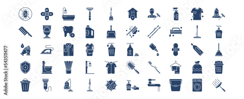 
Collection of icons related to Hygiene and Cleaning, including icons like Bandage, Bathroom tub, Broom, Comb and more. vector illustrations, Pixel Perfect set