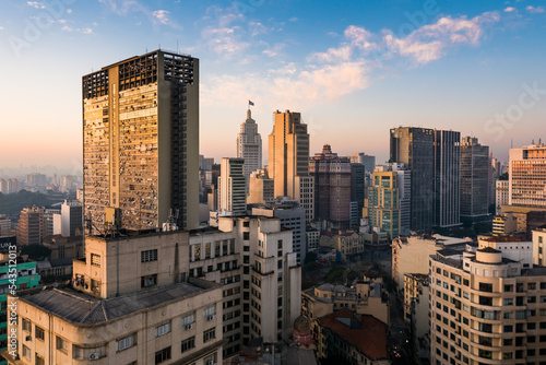 Skyline of Sao Paulo City Center Buildings photo