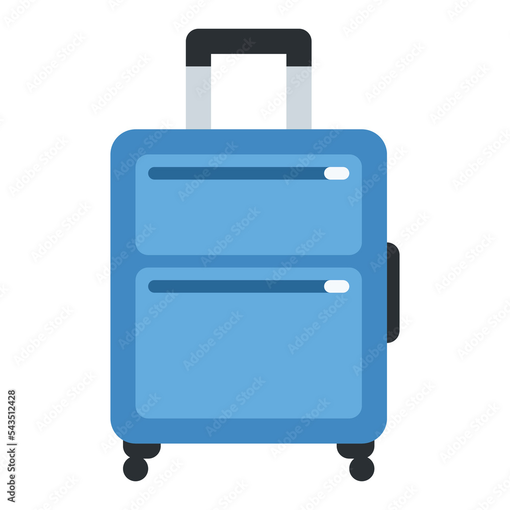 Luggage vector icon. Isolated Suitcase bag, as used for traveling symbol sticker design. Luggage vector icon. Isolated Suitcase bag, as used for traveling symbol sticker design.