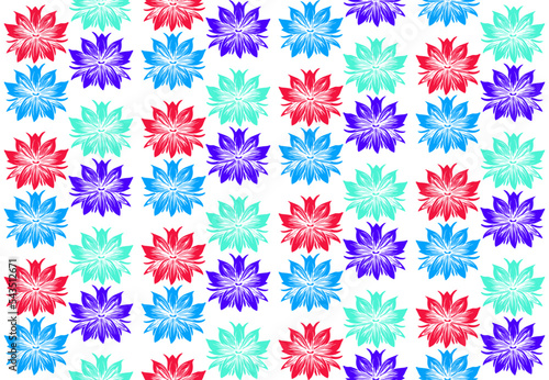 Seamless vector pattern made of beautiful flowers
