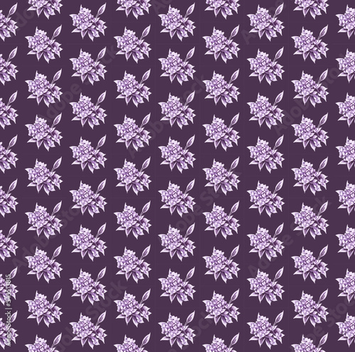 Seamless vector pattern made of beautiful flowers