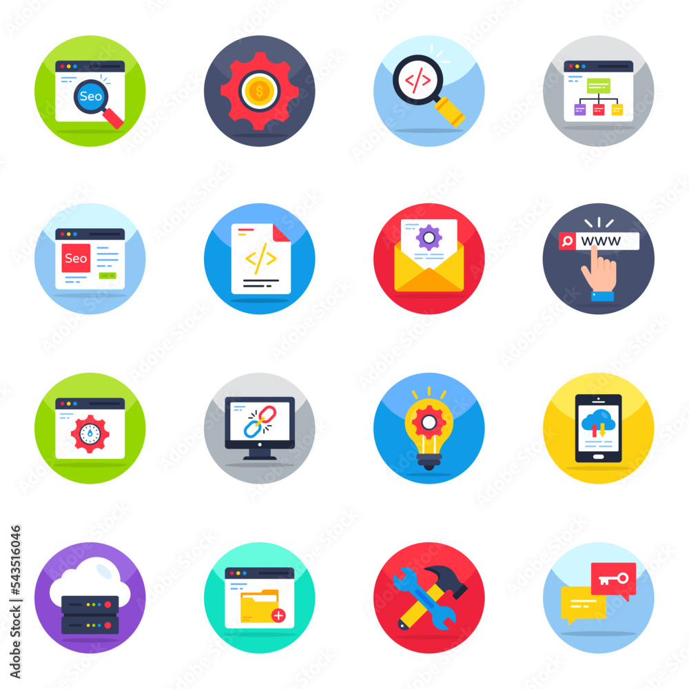 Pack of Web Flat Icons
Pack of Web Flat Icons