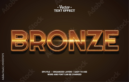 Bronze Editable Vector Text Effect.
