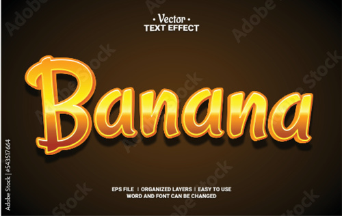 Banana Editable Vector Text Effect.