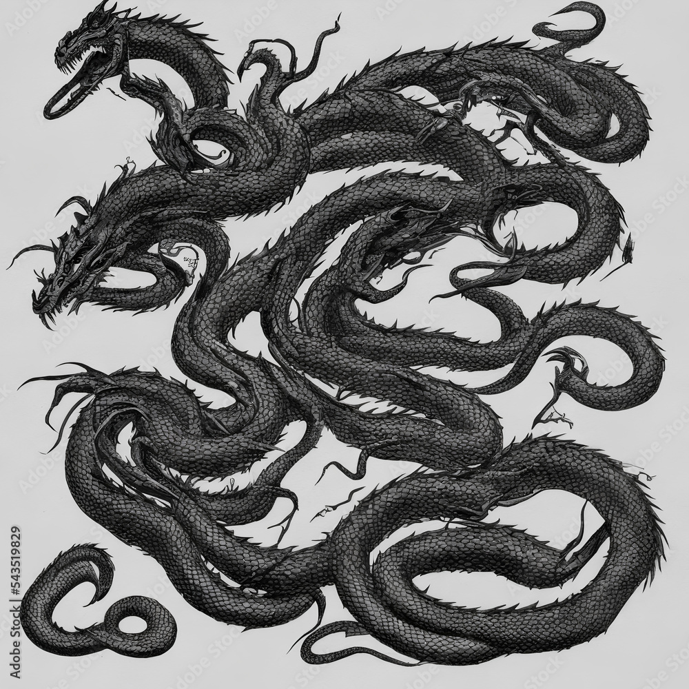 Fototapeta premium chinese dragon tattoo