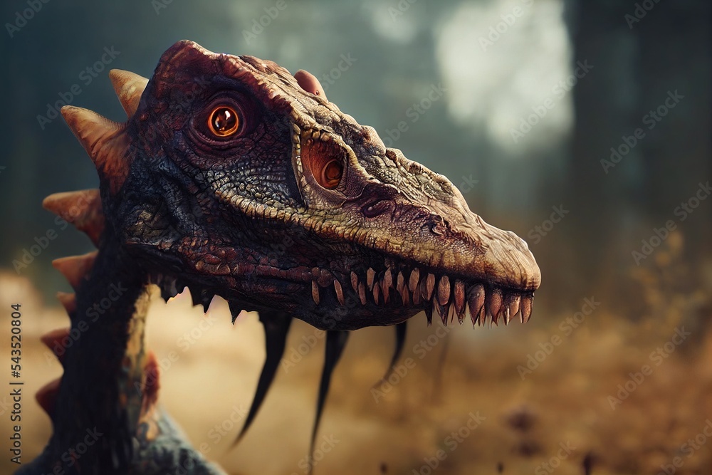 Dilophosaurus Dinosaur StockIllustration Adobe Stock