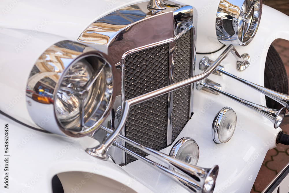 Obraz premium styled image of retro car details