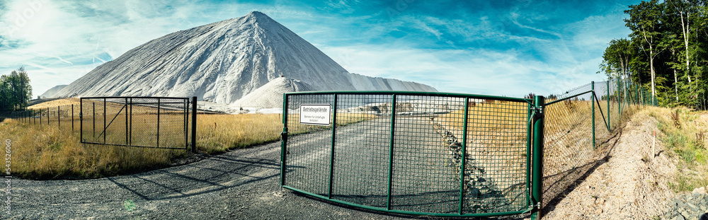 Fototapeta premium potash dump near Philippsthal in Hesse