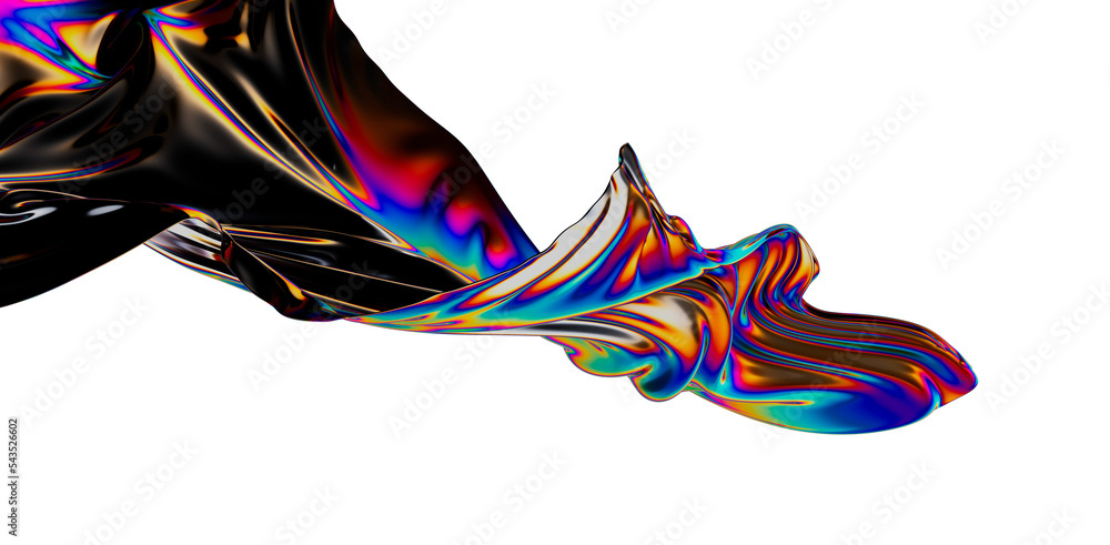 Fototapeta premium Abstract 3d render, futuristic background design, modern illustration