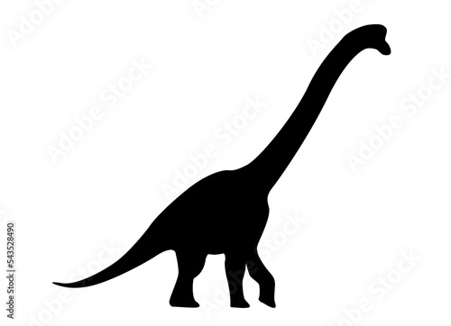 silhouette of a dinosaur on a white background