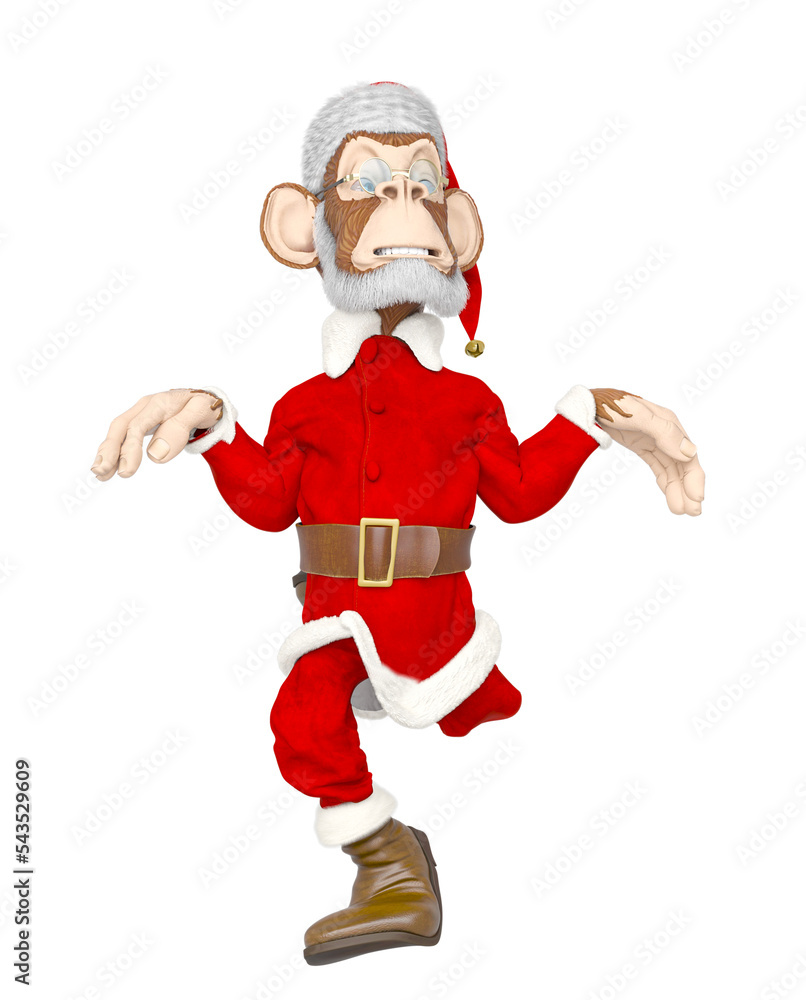 monkey xmas is doing a goofy dance monkey xmas is doing a goofy dance